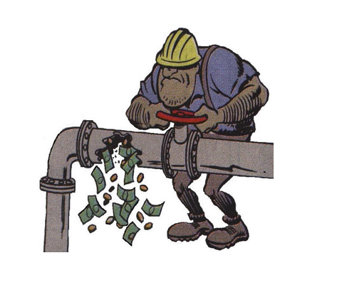 Money down the drain