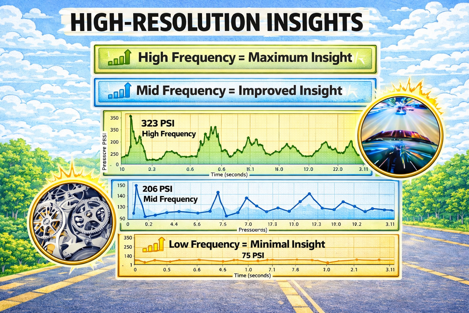 Transient pressure recording